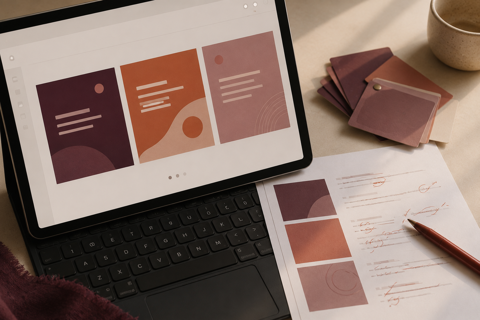 Designing and copywriting creation view